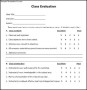 Student Evaluation Form PDF Form