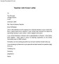 Teacher Job Cover Letter Example