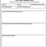 Teacher Year End Evaluation Form PDF