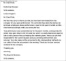 Termination Letter for Non Performance