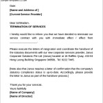 Termination Service Letter to Company