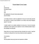 Travel Sales Cover Letter Example