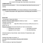 UTSA College of Business Resume Example Template