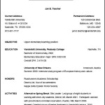Upper Class Resume Example Template