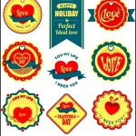 Valentines Day Labels Tags