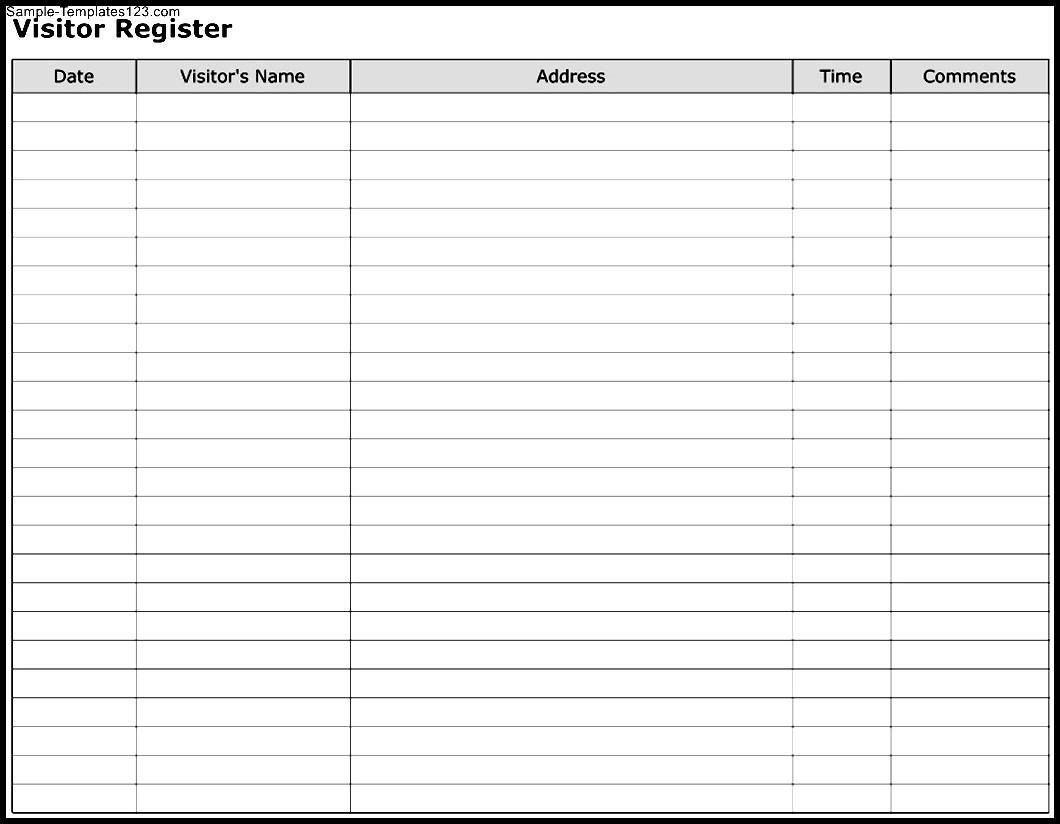 Visitor Log Book - 120 Page Hardbound Guest Register For Offices, Schools, Weddings & Events (9x7 Inch)