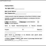 Word Payroll Deduction Form Template