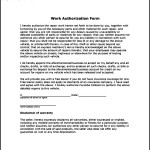 Work Authorization Form PDF
