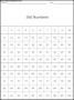 100 Numbers Template