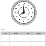 Clock – Educational Worksheet Template