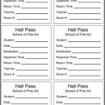 Hall Passes Template