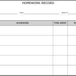 Homework Record Template