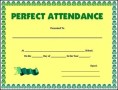 100% Attendance Certificate Template