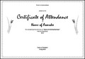 100% Attendance Certificates Printable