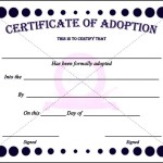 Adoption Certificate Sample