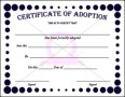 Adoption Certificate Sample