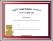 Adoption Certificate Stuffed Animal Bear Academic Certificate