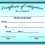 Adoption Certificate Template Download