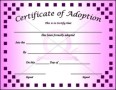 Adoption Certificate Template PDF