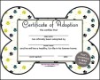 Adoption Certificate Template PDF Sample