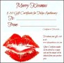 All Natural Beauty Products Holiday Gift Certificate Sample