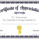 Appreciation Certificate For Particepents
