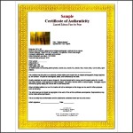 Artist Certificate of Authenticity Template