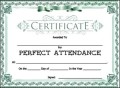 Attendance Award Certificate Template
