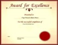 Award Certificate
