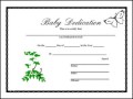 Baby Dedication Certificate Free