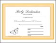 Baby Dedication Certificate Printable