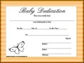 Baby Dedication Certificate Template Free