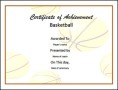 Basketball Certificate Template