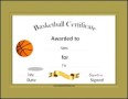 Basketball Certificate Template Free