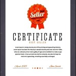 Best Seller Achievement Certificate Template