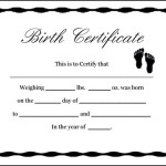 Birth Certificate Template Free