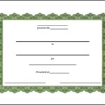 Blank Attendance Certificate Template