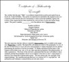 Certificate of Authenticity Example
