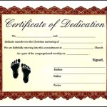 Certificate of Baby Dedication