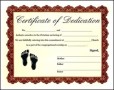 Certificate of Baby Dedication