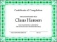 Certificate of Completion Sample