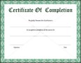 Certificate of Completion Template