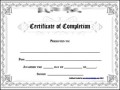 Certificate of Completion Template Free Example