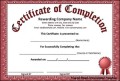 Certificate of Completion Template Word