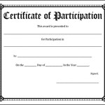 Certificate of Participation PDF