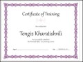 Certificate of Training Template