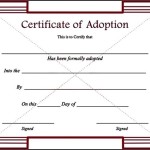 Certification of Adoption
