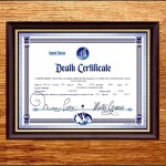 Death Certificate Template Download