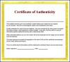 Download Certificate of Authenticity Template