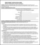 Employment Certification Form
